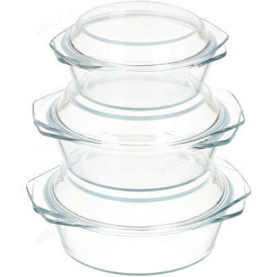 159021 набор посуды для СВЧ 3 предм (1л+1.5л+2л)