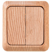 Выключатель 2-кл UNIVersal Олимп 0834 сосна