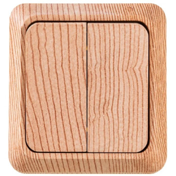 Выключатель 2-кл UNIVersal Олимп 0834 сосна