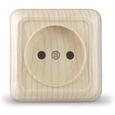 Розетка наружная 1-ая UNIVersal Олимп 0896 сосна