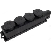 Колодка 4-ая однофазная UNIVersal КОМПАКТ 2231 черный