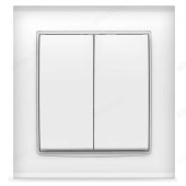 Выключатель встраиваемый 2-кл UNIVersal Бриллиант 7403 белый