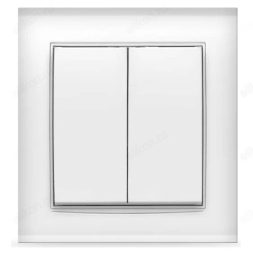 Выключатель встраиваемый 2-кл UNIVersal Бриллиант 7403 белый
