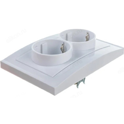 Розетка встраиваемая 2-ая UNIVersal Бриллиант 7533 белый-2