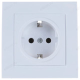 Розетка встраиваемая 1-ая UNIVersal Бриллиант 7588 белый
