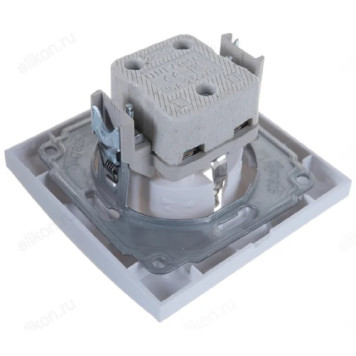 Розетка встраиваемая 1-ая UNIVersal Бриллиант 7588 белый-2