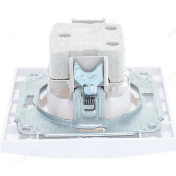 Розетка встраиваемая 1-ая UNIVersal Бриллиант 7588 белый-3