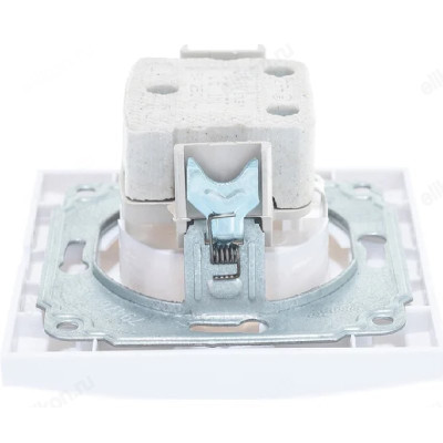 Розетка встраиваемая 1-ая UNIVersal Бриллиант 7588 белый-3