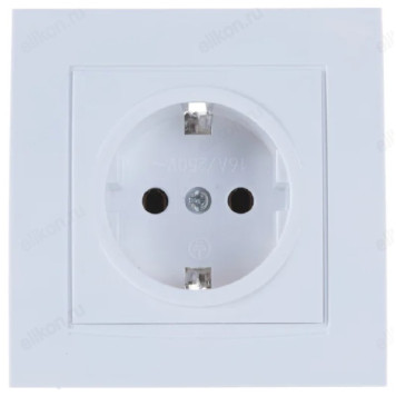Розетка встраиваемая 1-ая UNIVersal Бриллиант 7588 белый