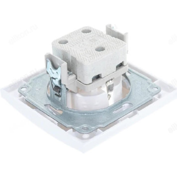 Розетка встраиваемая 1-ая UNIVersal Бриллиант 7588 белый-4