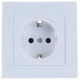 Розетка встраиваемая 1-ая UNIVersal Бриллиант 7588 белый