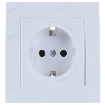 Розетка встраиваемая 1-ая UNIVersal Бриллиант 7625 белый