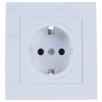 Розетка встраиваемая 1-ая UNIVersal Бриллиант 7625 белый