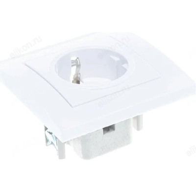 Розетка встраиваемая 1-ая UNIVersal Бриллиант 7625 белый-5