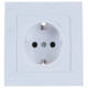 Розетка встраиваемая 1-ая UNIVersal Бриллиант 7625 белый