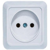 Розетка наружная 1-ая UNIVersal Олимп О0022 белый