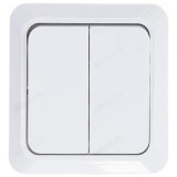 Выключатель 2-кл UNIVersal Олимп О0023 белый