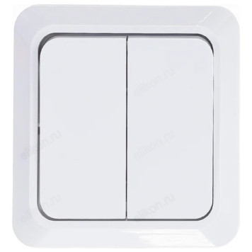 Выключатель 2-кл UNIVersal Олимп О0023 белый