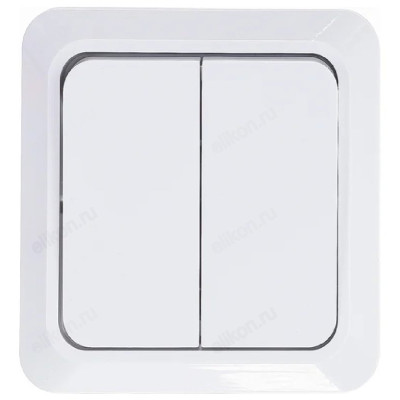 Выключатель 2-кл UNIVersal Олимп О0023 белый