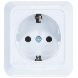 Розетка наружная 1-ая UNIVersal Олимп О0028 белый