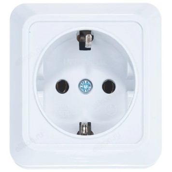 Розетка наружная 1-ая UNIVersal Олимп О0028 белый
