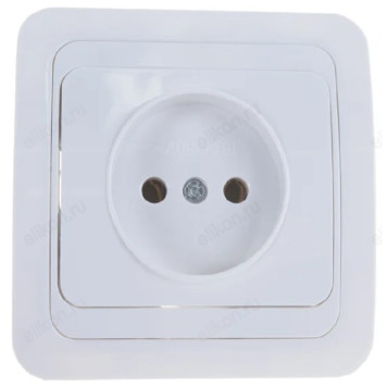 Розетка встраиваемая 1-ая UNIVersal Валери В0022 белый-1