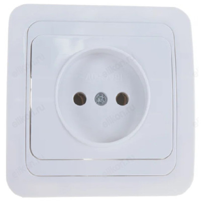 Розетка встраиваемая 1-ая UNIVersal Валери В0022 белый-1
