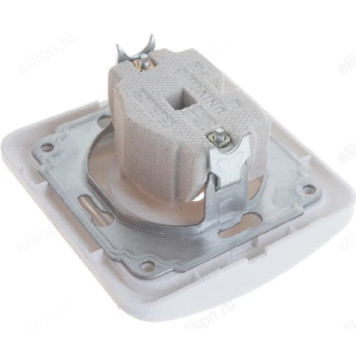 Розетка встраиваемая 1-ая UNIVersal Валери В0022 белый-2