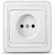 Розетка встраиваемая 1-ая UNIVersal Валери В0022 белый
