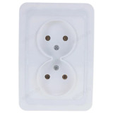 Розетка встраиваемая UNIVersal Валери В0102 белый