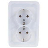 Розетка встраиваемая 2-ая UNIVersal Валери В0128 белый