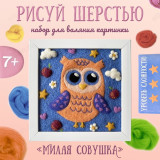 Набор рисуй шерстью Милая совушка 0003-Н-РШ