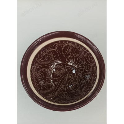 Пиала керамика 11см Коричневый орнамент