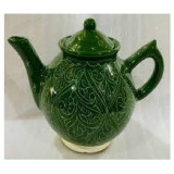 Чайник заварочный керамика 1л Нефритовый орнамент