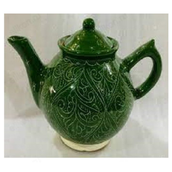 Чайник заварочный керамика 1л Нефритовый орнамент