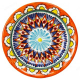 Тарелка 17см Оранжевые узоры