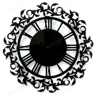 Часы настенные Вега М1-6, пластик, черные