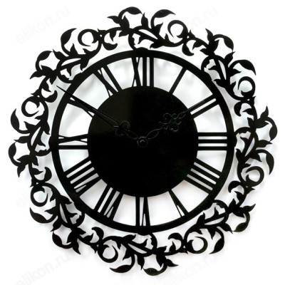 Часы настенные Вега М1-6, пластик, черные