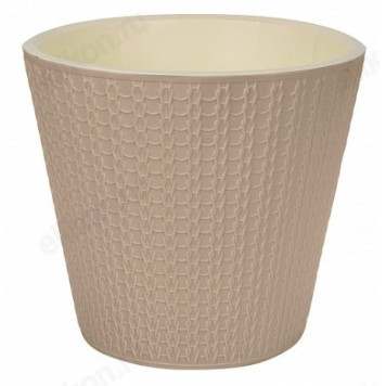 Горшок для цветов VELVET D230мм 5л бежеый