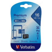 Карта MicroSD 16GB Verbatim Class10