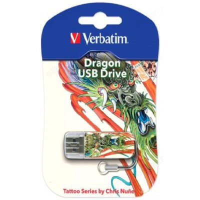 Память USB  16GB Verbatim Mini Tattoo Edition Dragon