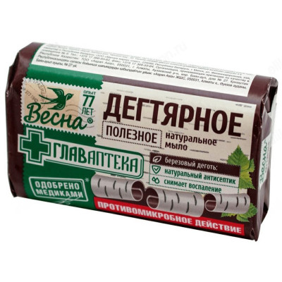 Мыло дегтярное Весна Главаптека 90г