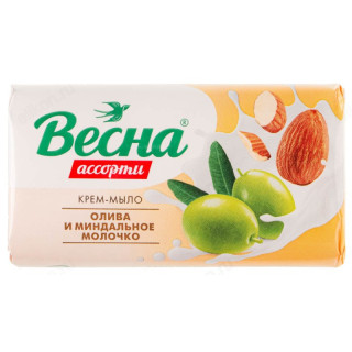 Мыло туалетное Весна Олива и минальное молочко 90г 952-109-1