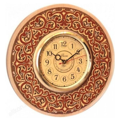 Часы настенные Весна СЧК-254, дерево, коричневые