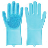 Перчатки силиконовые с ворсом для мытья посуды VETTA 447-043