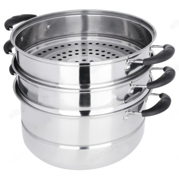 Мантоварка стальная 822-107 28см/3ярус/инд-1