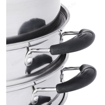 Мантоварка стальная 822-107 28см/3ярус/инд-2