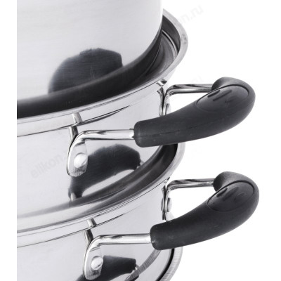 Мантоварка стальная 822-107 28см/3ярус/инд-2