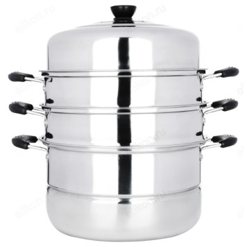 Мантоварка стальная 822-107 28см/3ярус/инд