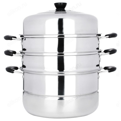 Мантоварка стальная 822-107 28см/3ярус/инд